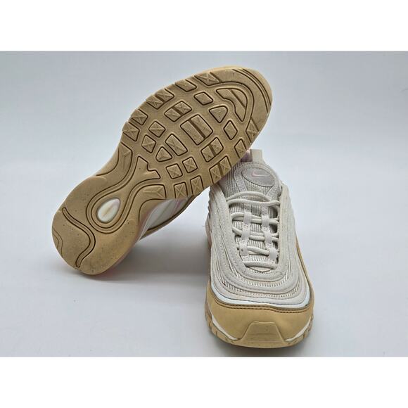 Nike Air Max 97 Sesame Pink Foam GS Size 4Y 921522-113 - Picture 7 of 8